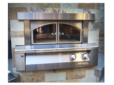 Alfresco Built In Liquid Propane Gas Pizza Oven with Halogen Oven Light - AXE-PZA-BI-LP