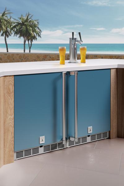 24" Hestan 5.2 Cu. Ft. GRS Series Left Hinge Outdoor Undercounter Refrigerator - GRSL24-PP