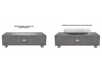 Pyromania Moderne Liquid Propane Fire Table in Charcoal Grey - MO-CH-LP
