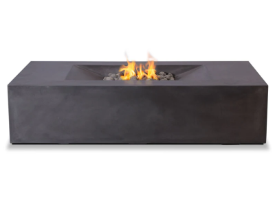 Pyromania Moderne Natural Gas Fire Table in Charcoal Grey - MO-CH-NG