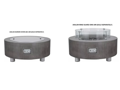 Pyromania Avalon Liquid Propane Fire Table in Slate Grey - AV-SL-LP