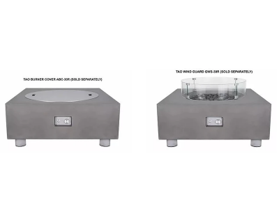 Pyromania Tao Liquid Propane Fire Table in Slate Grey - TA-SL-LP