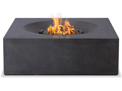 Pyromania Tao Liquid Propane Fire Table in Charcoal Grey - TA-CH-LP