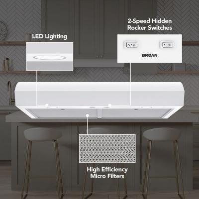 30" Broan Under Cabinet Range Hood in White - MTR1303WW